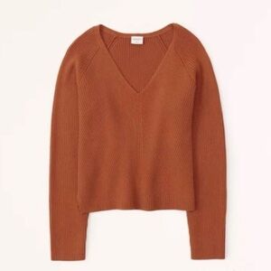 Abercrombie and‎ fitch rust v neck sweater